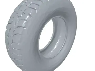 Realistic OffRoad Tire 3D Model Low-poly 3D model