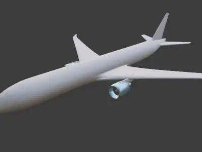 Boeing 777-300 3D print model