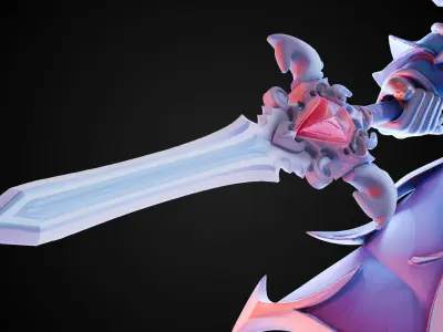 Stylized Sword - Dragonsoul Edge Aetherion - Game Ready 3D model