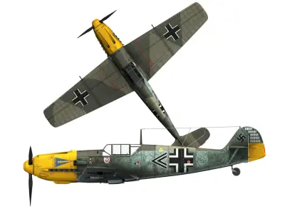 Messerschmitt - BF-109 E - JG2 3D model