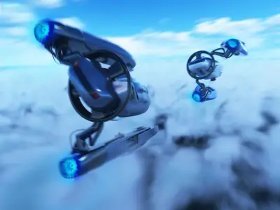 Space racer ship Free 3D model