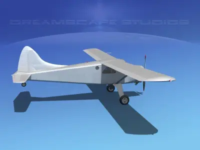 Dehaviland DH-2 Bare Metal 3D model