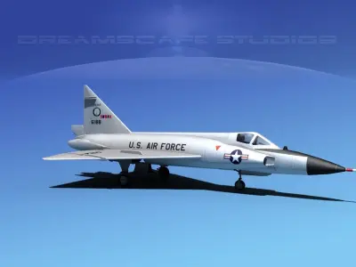 Convair F-102 Delta Dagger TEX ANG 3D model