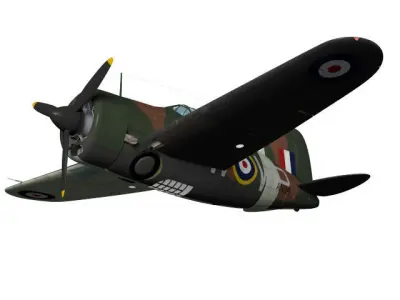 Brewster F2A Buffalo B339 3D model