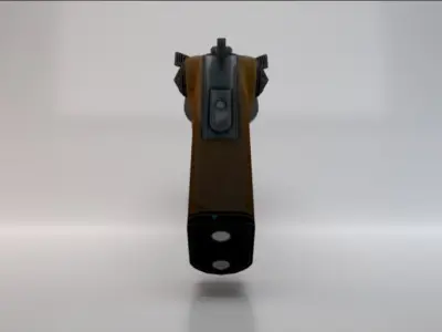 Double Barrel Shotgun  Low-poly 3D model