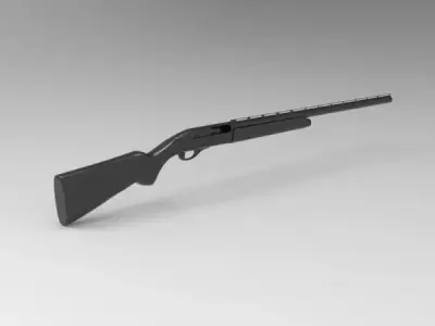 Remington Model 1100 auto shotgun 3D model