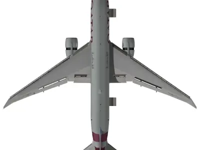 Boeing 777-200LR Qatar Airways 3D model