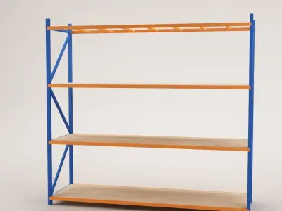 Warehouse Rack Storage 01 Low-poly 3D model