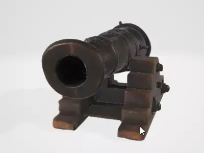 Realistic Cannon 3D Asset 3D model