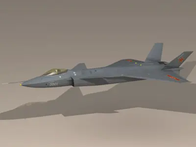 Chengdu fighter J-20 3D model