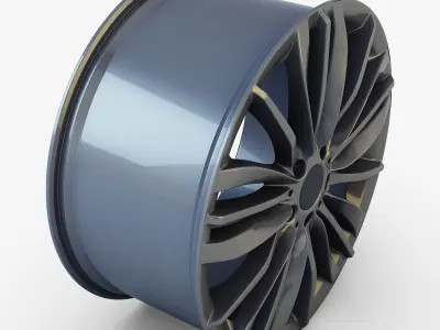 Style 332 wheel ferric gray Mid Poly Low-poly 3D model