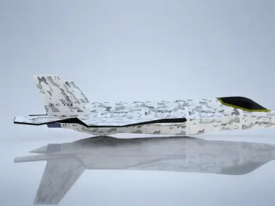 Fighter Jet with digital camo Free 3D model