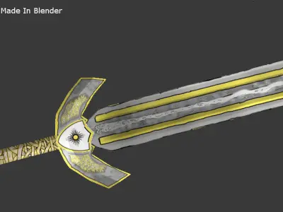 Holy Sword Of Light Low-poly 3D model