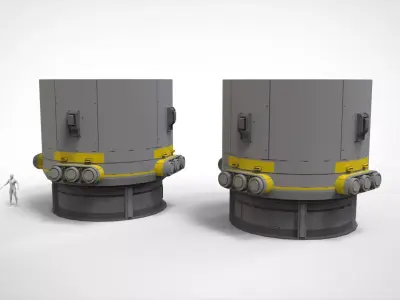 Sci-fi Architecture kitbash 55 3D model