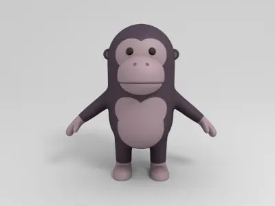 Cartoon Gorilla 3D model