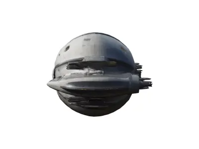 very huge sphere style scifi spacecraft 3D model