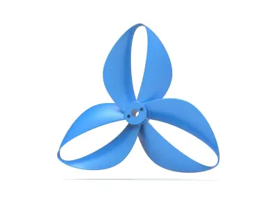 Toroidal drone propeller - 3 blades 3D print model