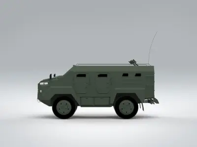 4X4 Tactical Wheeled Armoured Vehicle GOKKURT Low-poly 3D model