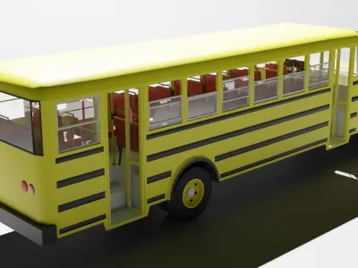 Old bus 3D model buy