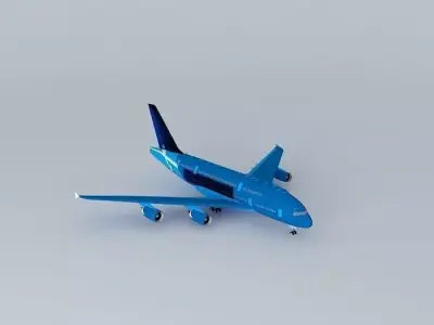 A380 800 AAO with interior Free 3D model