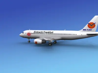 Airbus A320 Eintracht Frankfurt 3D model
