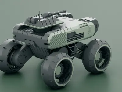 Military Truck B-1 Rigged 3D model