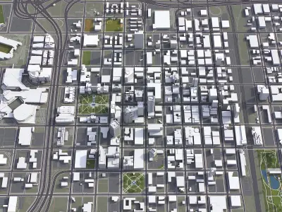 Birmingham Low-poly 3D model