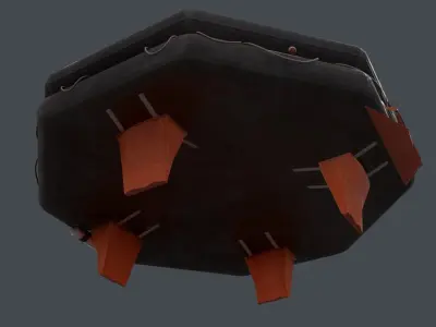 liferaft throw overboard (DK-16) 3D model