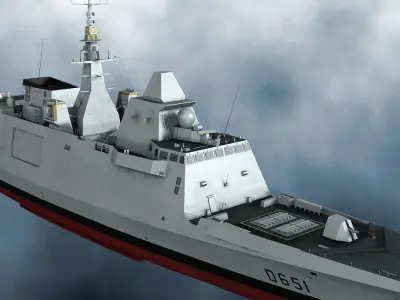 FREMM frigate 2014 3D model