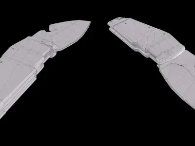 Survival Knife Low-poly 3D model