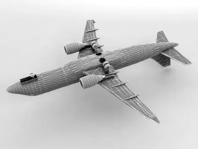 Embraer ERJ 175 - Generic White Low-poly 3D model