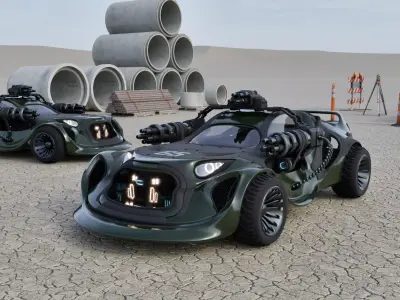 BETTLE CAR VEHICLE 3D model