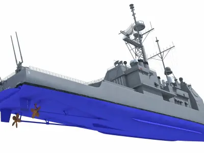 USS Port Royal Missile Cruiser 3D model