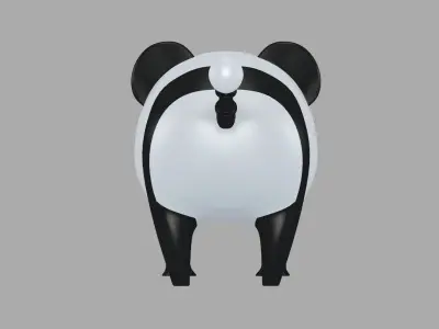 TOY PANDA Low-poly 3D model