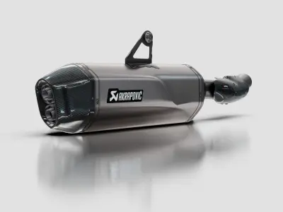 Akrapovic Slip-On Exhaust Low-poly 3D model