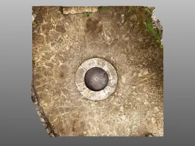 Stone castle well 3D model