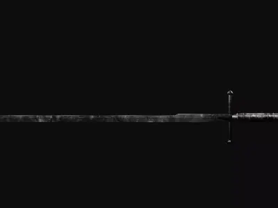 Low-poly Dark Fantasy sword Low-poly 3D model