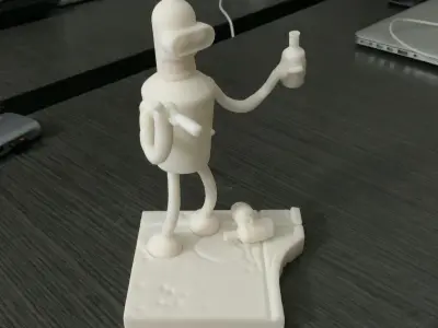 Drinking Bender statue from Futurama TV series 3D print model