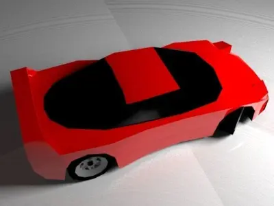 Ferrari F40 LowPoly Free low-poly 3D model