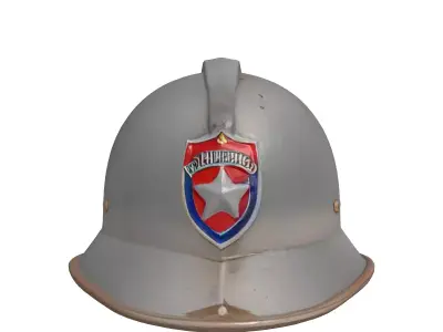 WWII Dented Steel Helmet 3D model