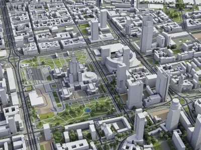 Warsaw Low-poly 3D model