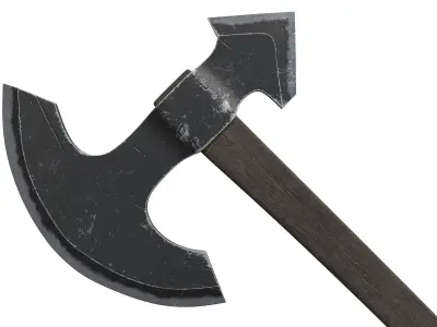 Battle Axe 01 Low-poly 3D model