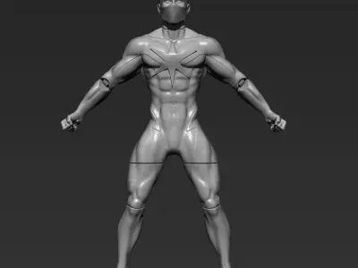 Star Guardian - Masked Superhero 3D Printable Figure 3D print model
