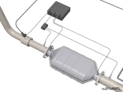 Diesel exhaust - Urea injection 3D model