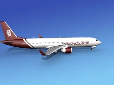 Boeing 737-900ER Cyber Air Charter 3D model