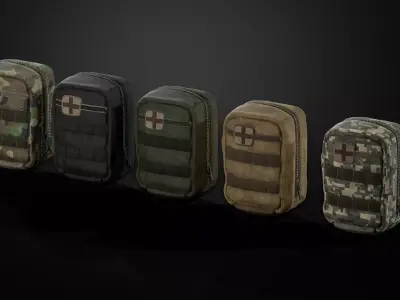 Individual Firs Aid Kit -IFAK Low-poly 3D model