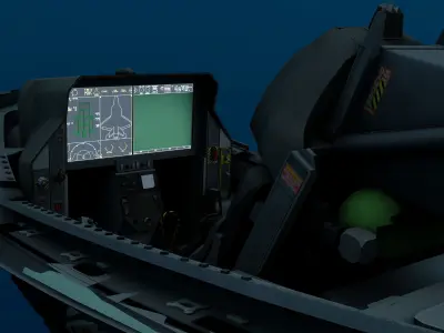 F-35 Cockpit Low-poly 3D model