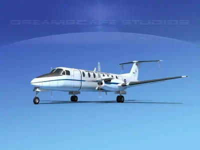 Beechcraft C-12J Huron US Navy 3D model