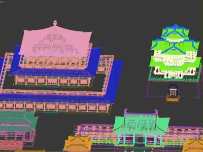 ancient architecture temple 3D model