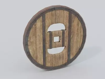 Wagon Wheel 7 Low-poly 3D model